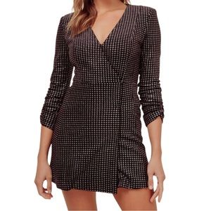 ASTR The Label Medallic Blazer Dress In Black